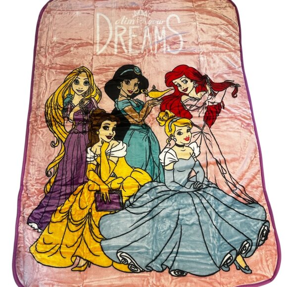 Disney Princess 60"x80" Twin Plush Raschel Blanket - Picture 1 of 6